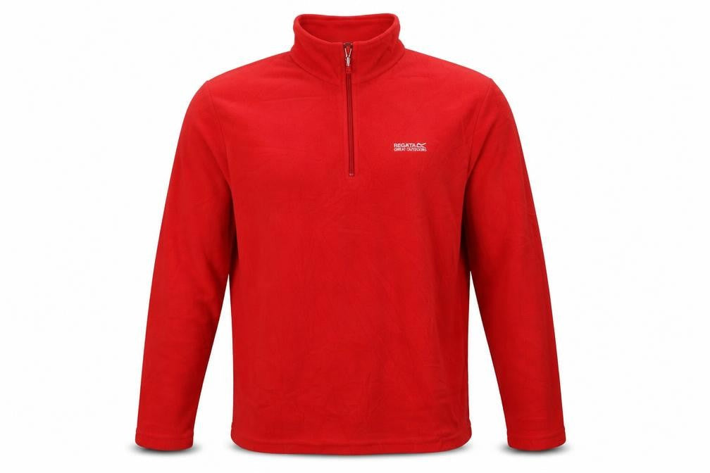 Regatta Men's Red 1/4 Zip Fleece Sweatshirt - L