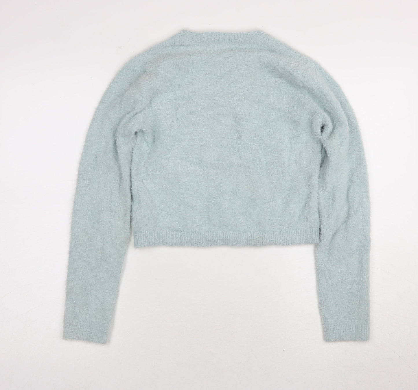 Pull & Bear Women's Blue Crew Neck Pullover Jumper S