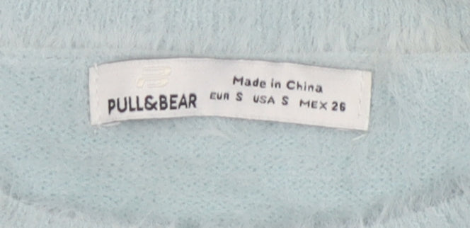 Pull & Bear Women's Blue Crew Neck Pullover Jumper S