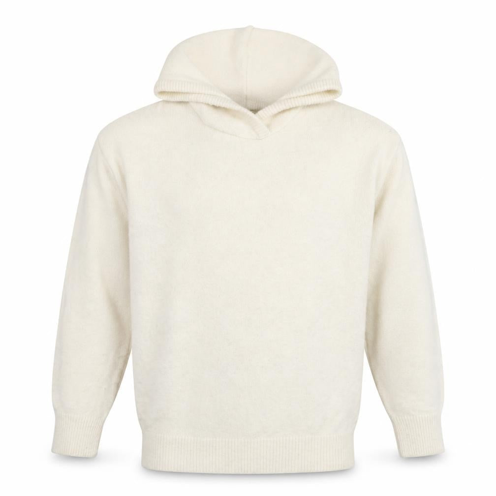 Topman Ivory Hooded Pullover Jumper for Men, Size S