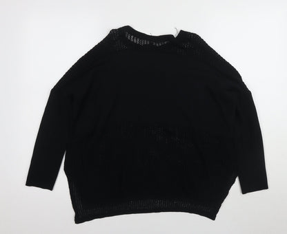 Topshop Women's Black Pullover Jumper Size 10