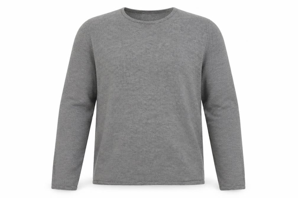 Maison Cinqcent Men's Grey Pullover - Medium, 100% Cotton