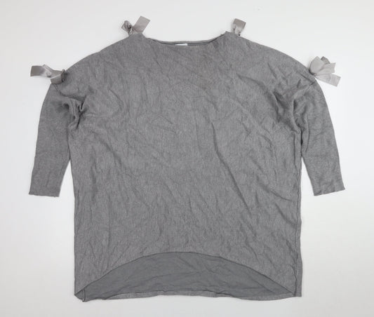 Blue Vanilla Women’s Grey Bow Jumper Size 18