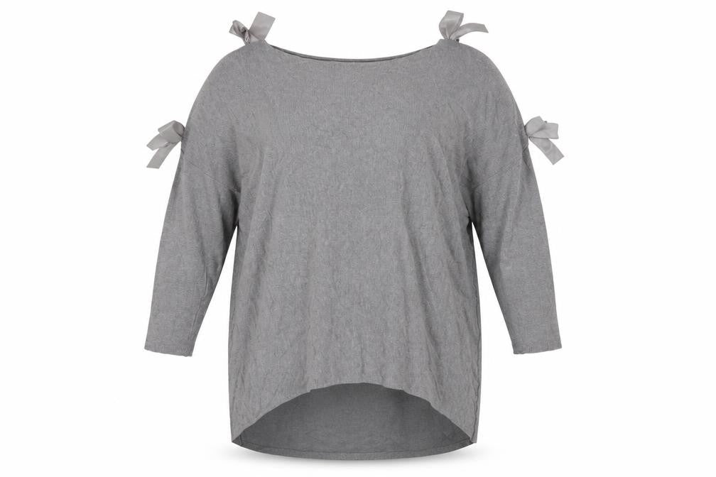 Blue Vanilla Women’s Grey Bow Jumper Size 18