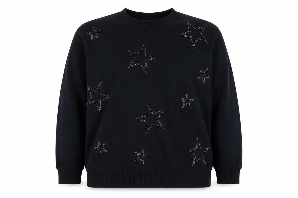 Debenhams Women's Black Star Pullover Jumper Size 10