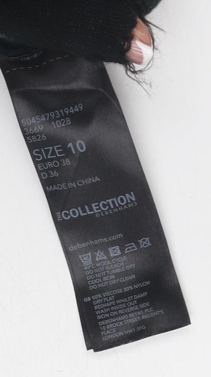 Debenhams Women's Black Star Pullover Jumper Size 10