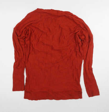 NOOSNOW Women's Red Cotton Pullover Jumper M