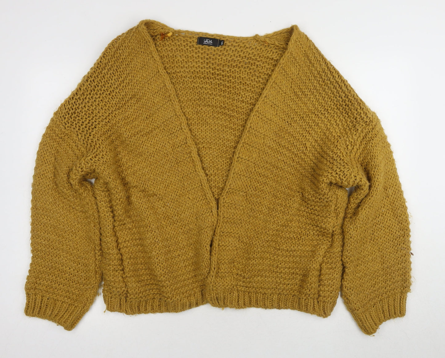 JBA Women's Brown M Cardigan Long Sleeve Chunky Knit