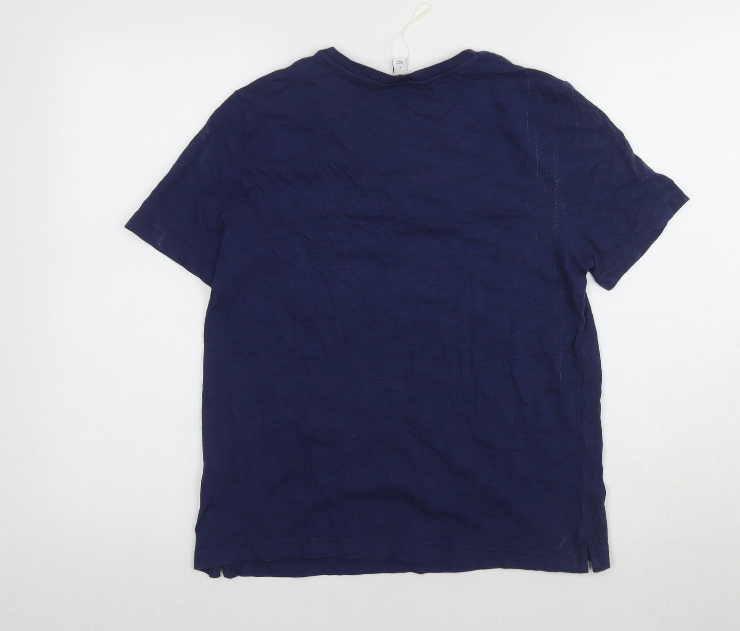 Marks and Spencer Women's Blue Embroidered T-Shirt Size 8