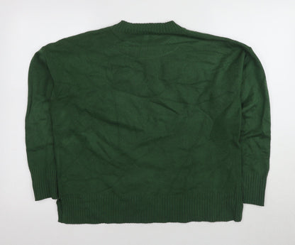 Back view of French Connection Men's Green M jumper Casual