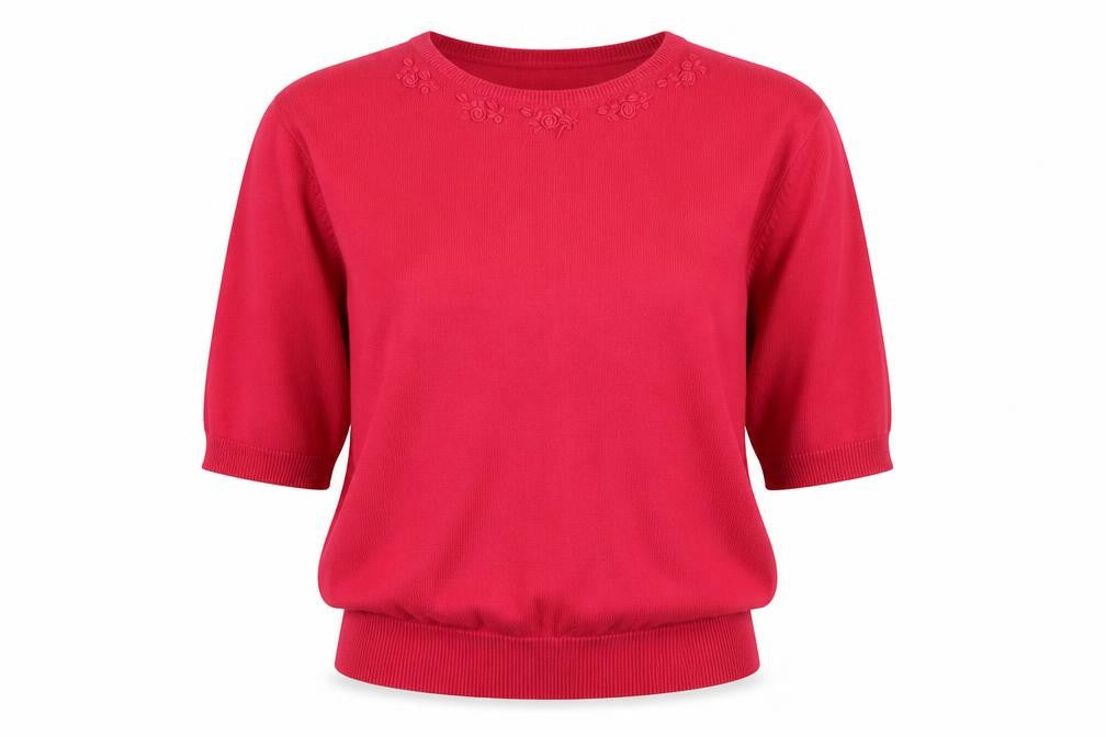 Country Casuals Women's Red Pullover Knit Jumper M