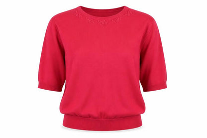 Country Casuals Women's Red Pullover Knit Jumper M