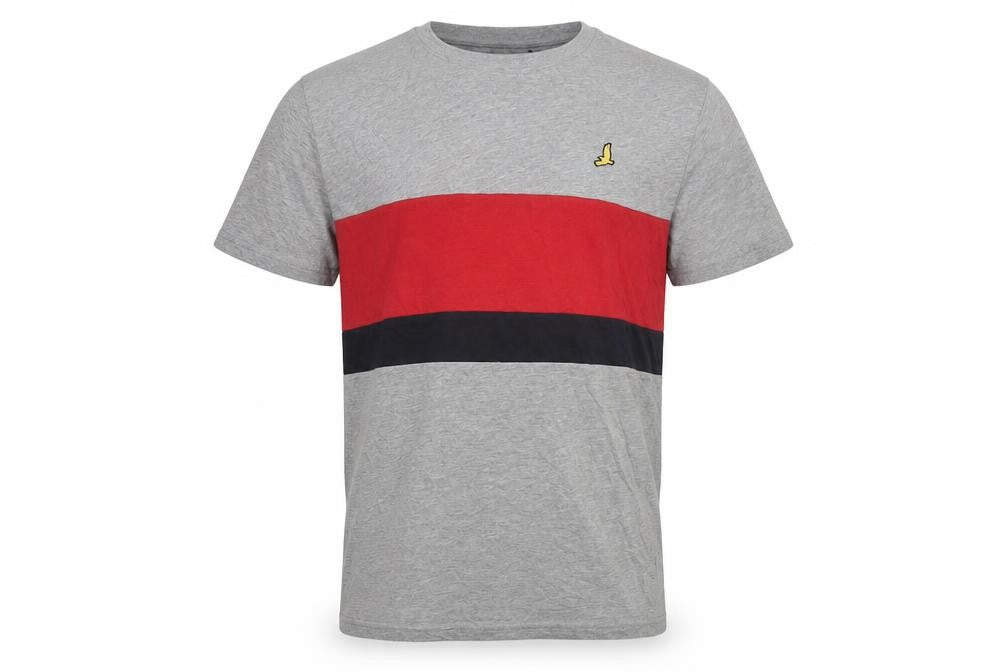 Brave Soul Men's L Grey Block T-Shirt