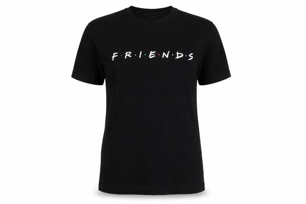 Divided H&M Friends Black T-Shirt, XS, Unisex Adults