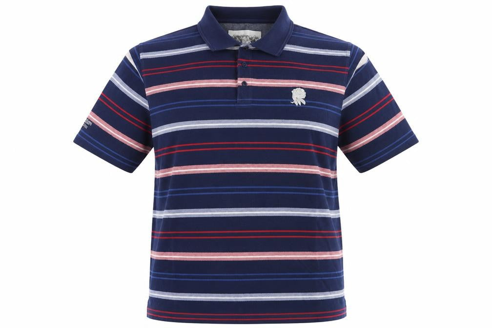 Cotton Traders Men's Blue Striped Polo Shirt L