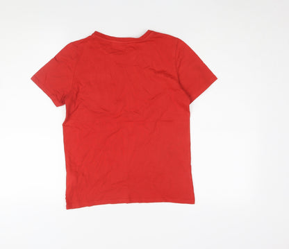 Back view of Puma boys’ red t-shirt, 11-12 years, logo style