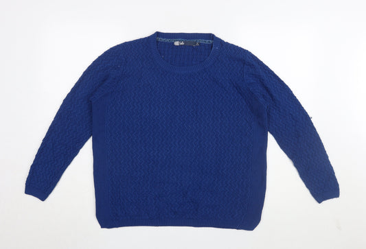 Isle Women's Blue Knit Pullover Jumper, M