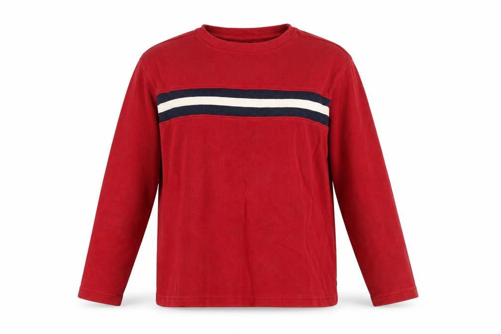 GAP Unisex Red Cotton Long Sleeve T-Shirt Size 12