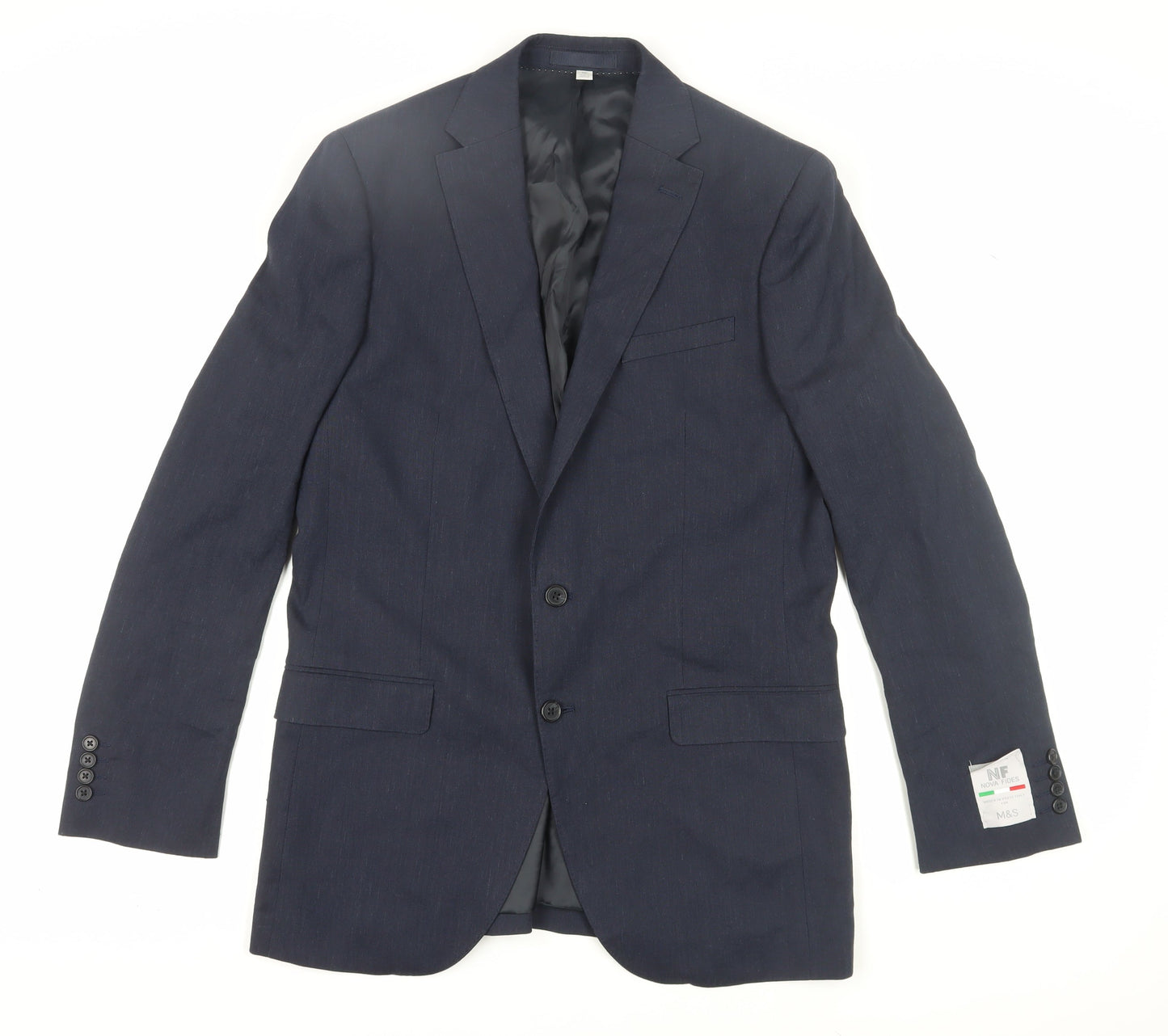 Marks and Spencer Men's Blue Long Blazer Size 40L