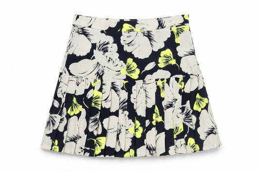 Banana Republic Women's Multicoloured Floral Pleated Skirt, Size 4