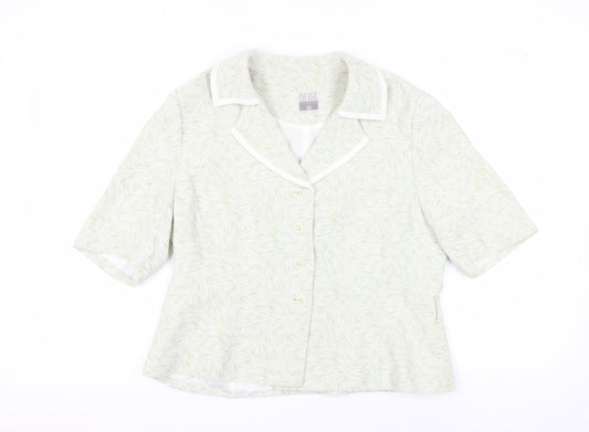 Image Collection Women's Green Size 16 Short Sleeve Jacket