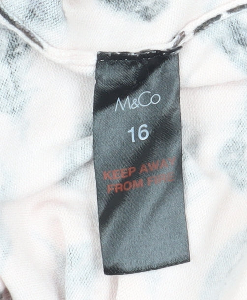 M&Co Women's Pink Feather Cardigan, Size 16