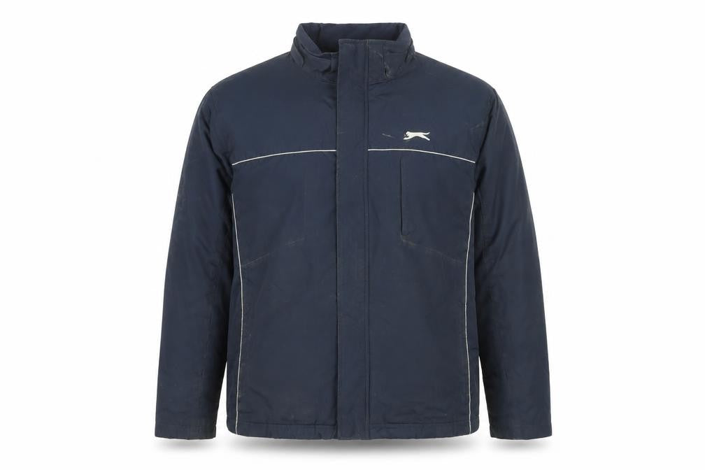 Slazenger Men's Blue Jacket Lined Polyester Zip L