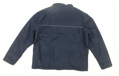 Slazenger Men's Blue Jacket Lined Polyester Zip L