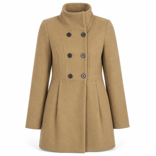 Zara Women's Brown Pea Coat XS Mid-Length Formal