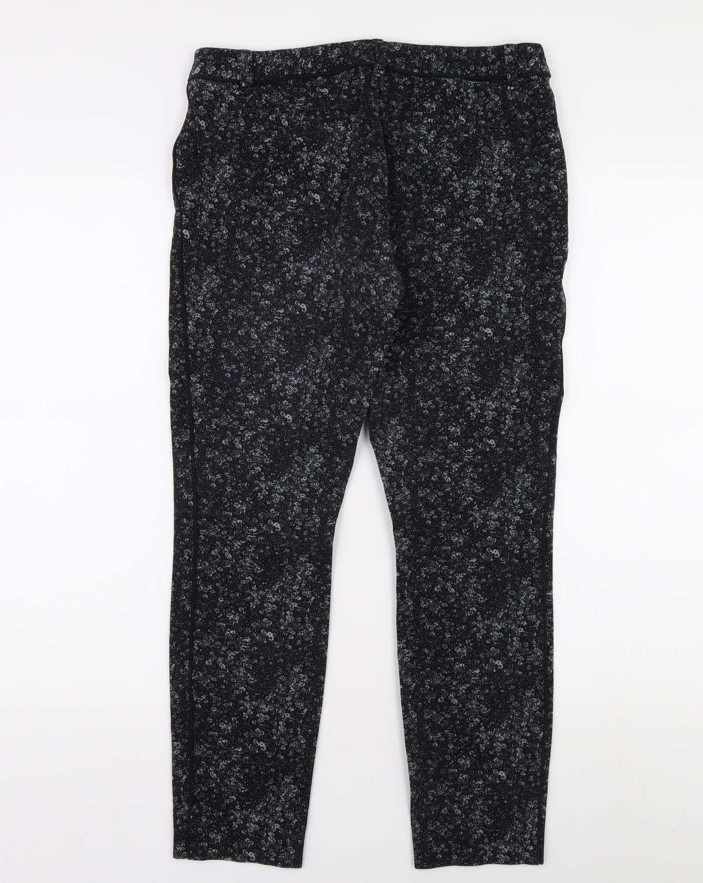 GAP Women's Black Slim Ankle Floral Trousers