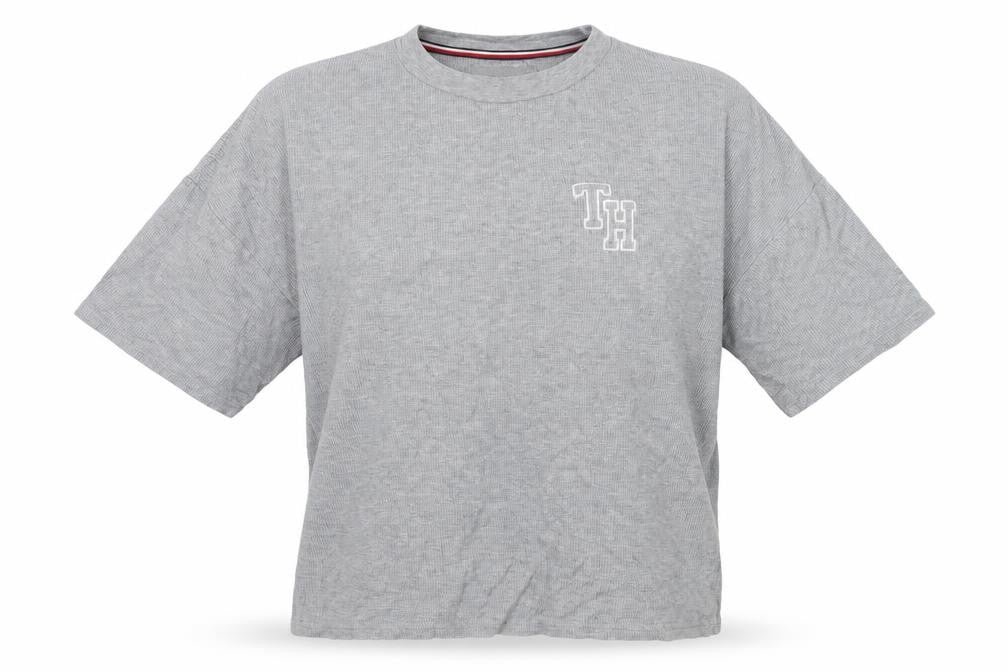 Tommy Hilfiger Unisex Grey Relaxed Fit T-Shirt M
