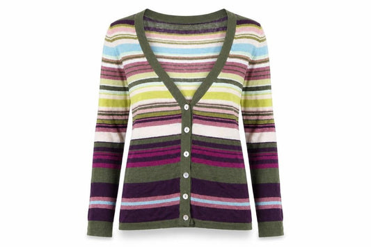Paul Costelloe Women's Multicoloured M Linen Cardigan