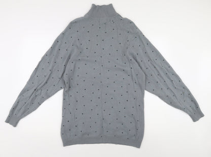 Honey Women's Grey Wool Pullover Jumper One Size