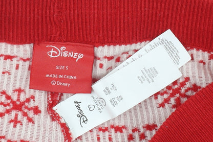 Preloved Disney Boys Red Mickey Fair Isle Pyjama Pants - Size S - Detail