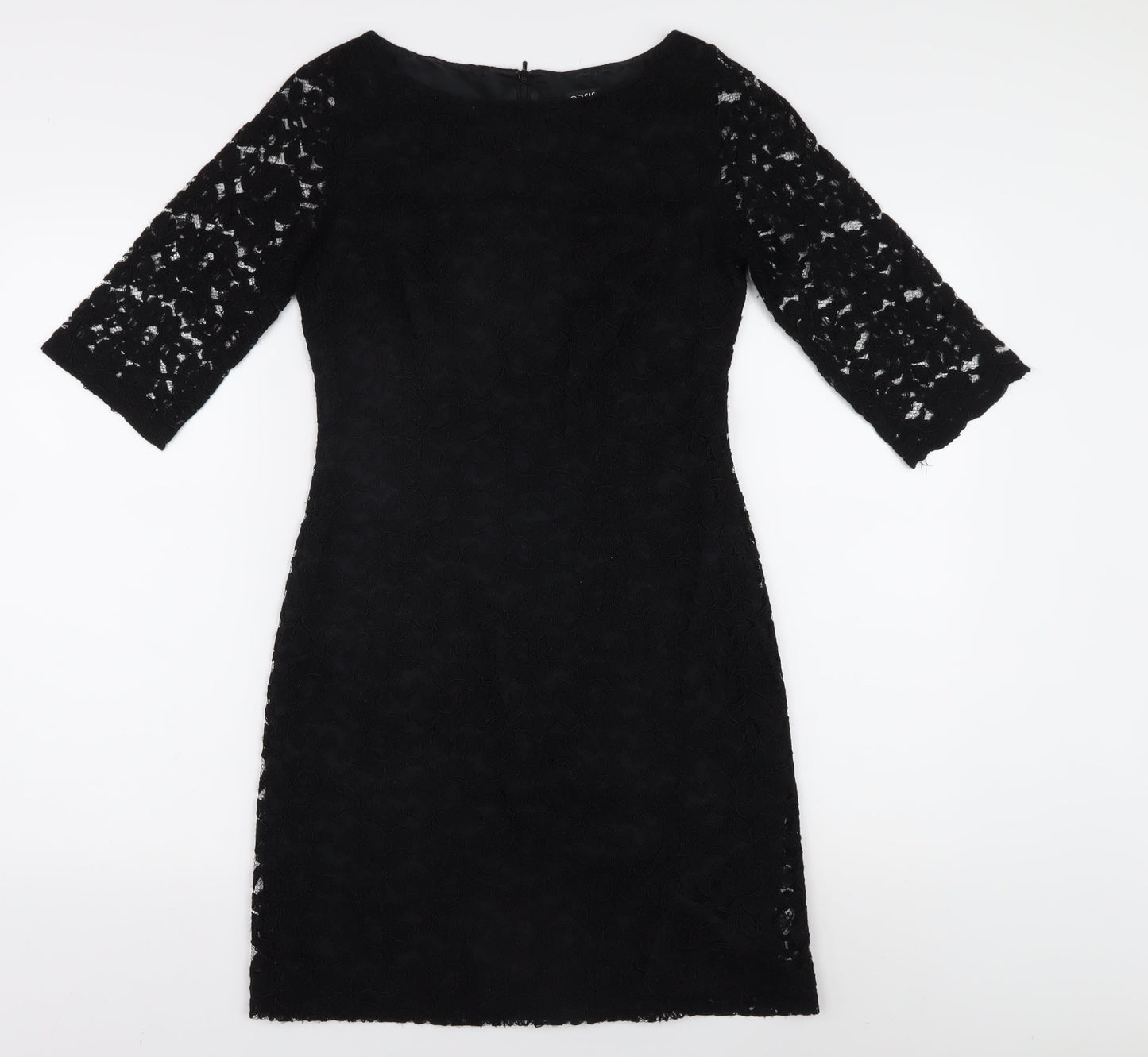 Oasis Women's Black Knee-Length Sheath Dress, Size 8