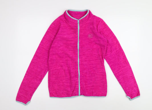 Tu Girls Pink Activewear Jacket, Age 11, Full Zip, Dance