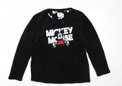 Preloved Disney Mickey Mouse Unisex Black M Pullover Sweatshirt - Front