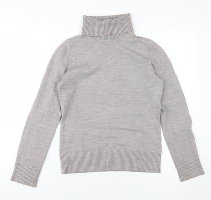 Additional front view of French Connection Women's Grey Roll Neck Jumper M