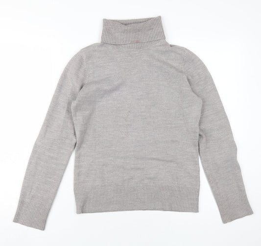French Connection Women's Grey Roll Neck Jumper M