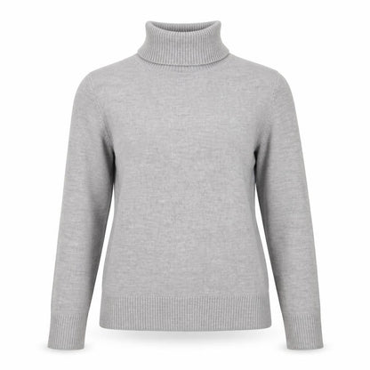 Front view of French Connection Women's Grey Roll Neck Jumper M