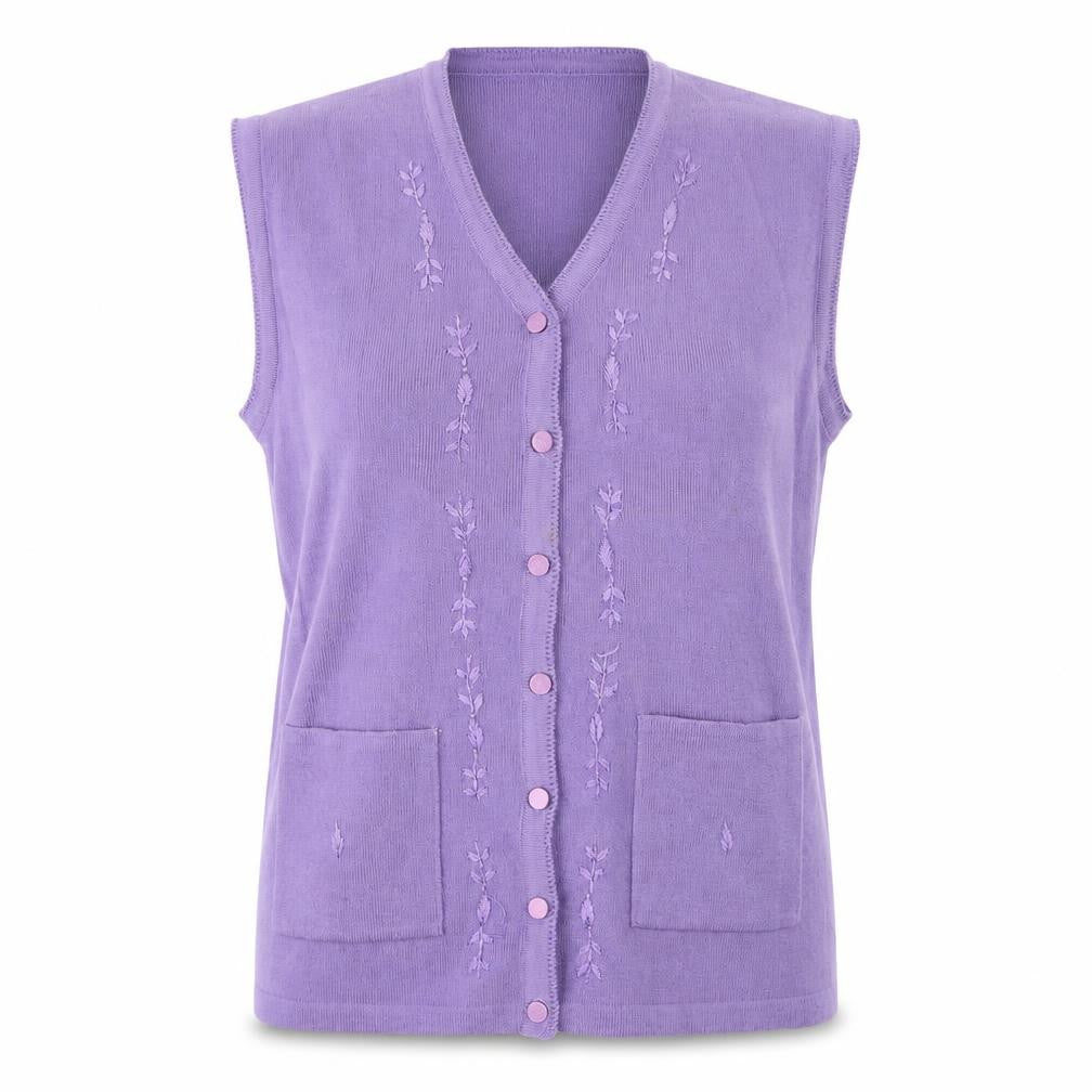 ZSZ Women's Purple Sleeveless Vest, Size L
