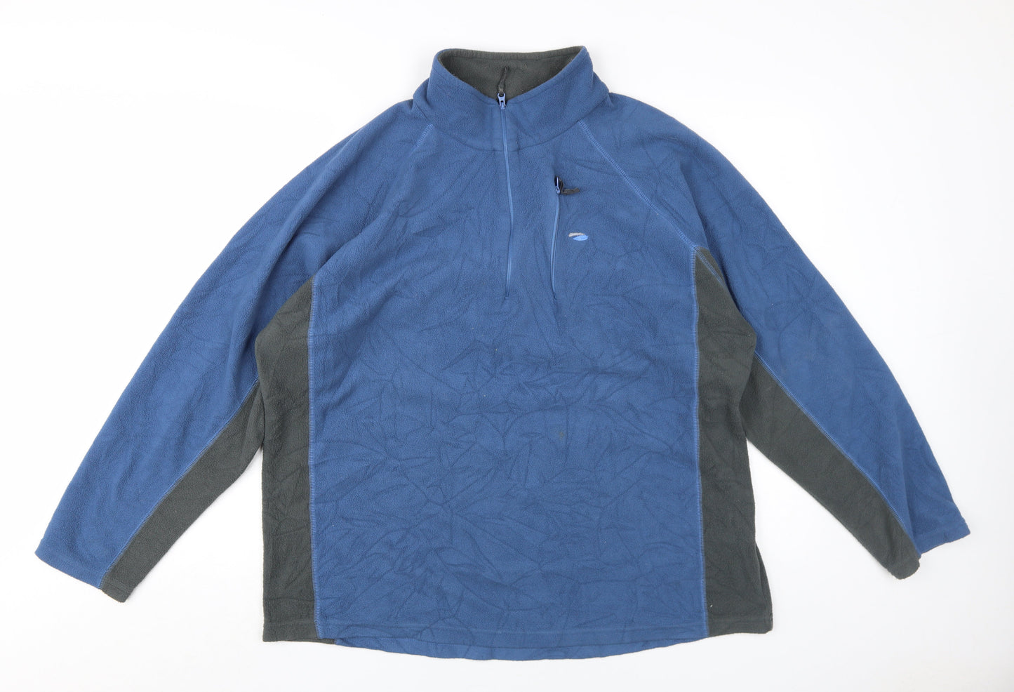 Mountainlife Men's Blue XL Fleece 1/4 Zip Sweatshirt