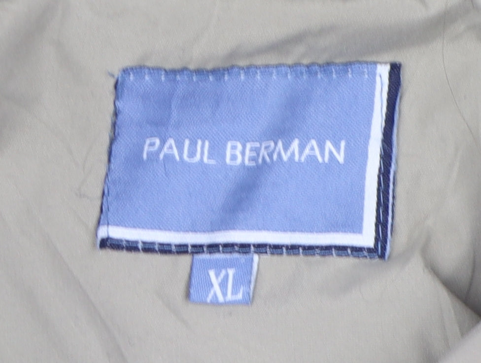 Paul Berman Men's Beige Polyester Jacket XL