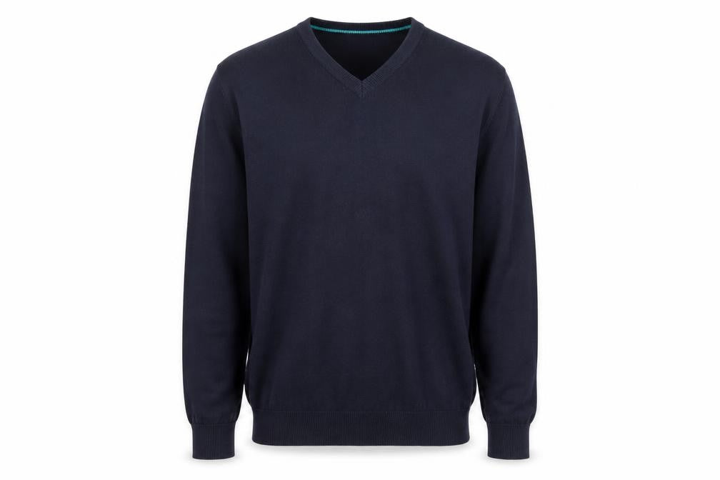 Golf Co Men's Blue V-Neck Pullover Jumper, Size M