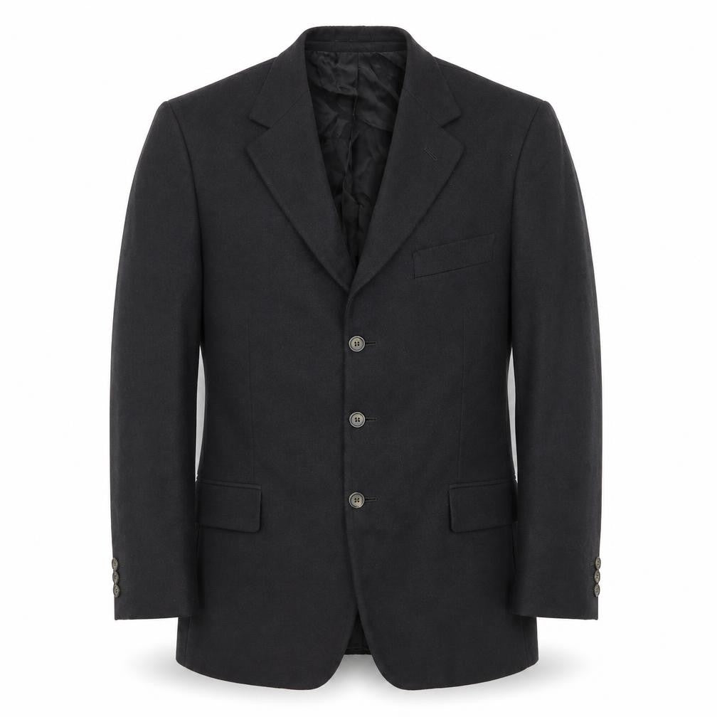 Aragona Men's Black Wool Cashmere Blazer Size 38R