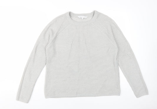 Amara Reya Women's Grey Acrylic Pullover Jumper L