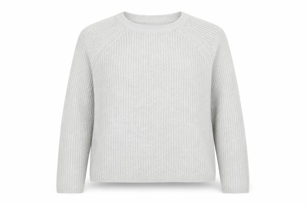 Amara Reya Women's Grey Acrylic Pullover Jumper L