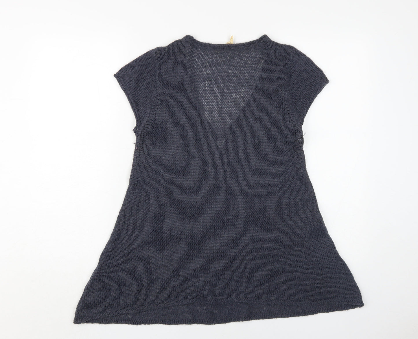 White Stuff Women's Blue V-Neck Pullover Jumper Size 12