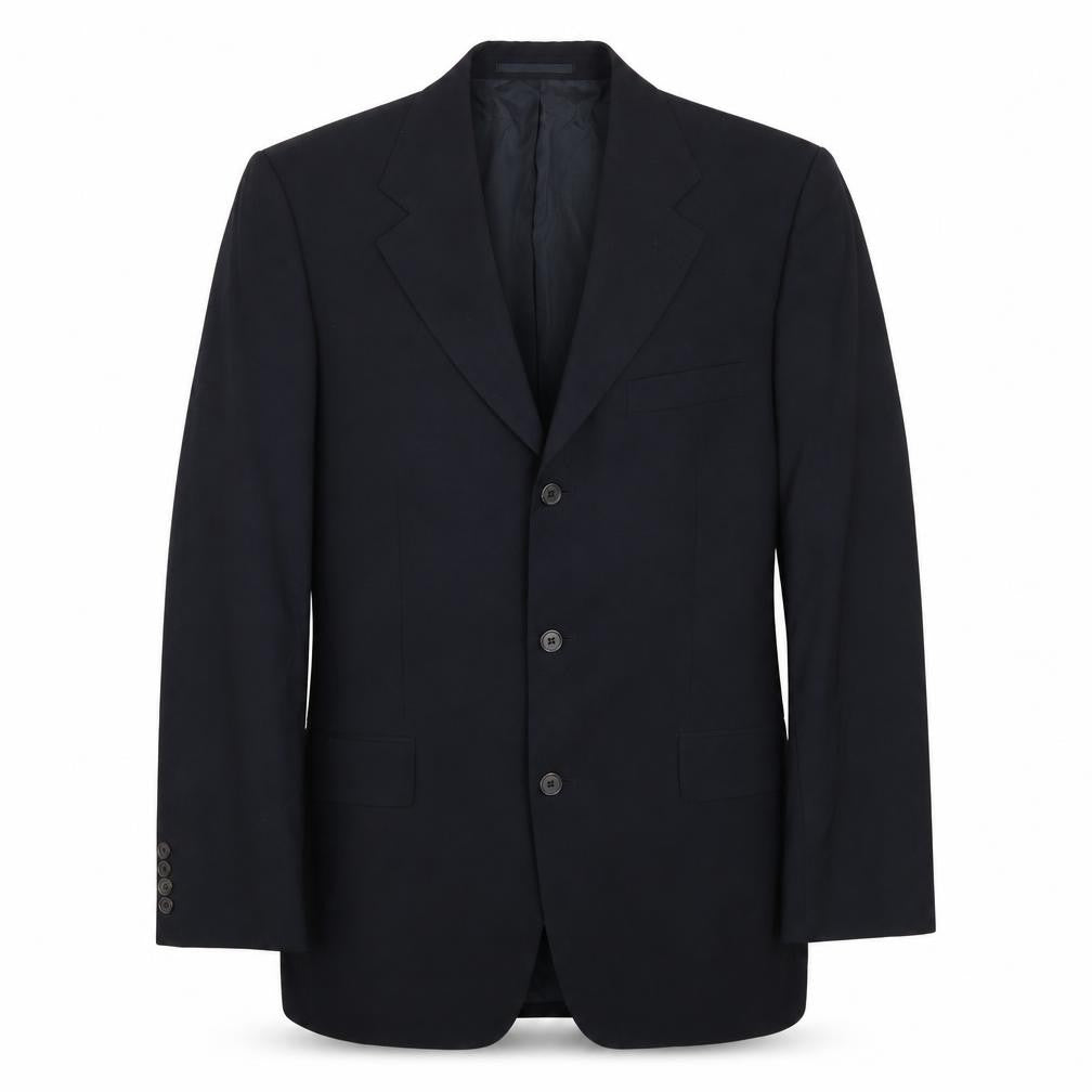 Hugo Boss Men's Black Wool Blazer, Size 40L, Formal Attire