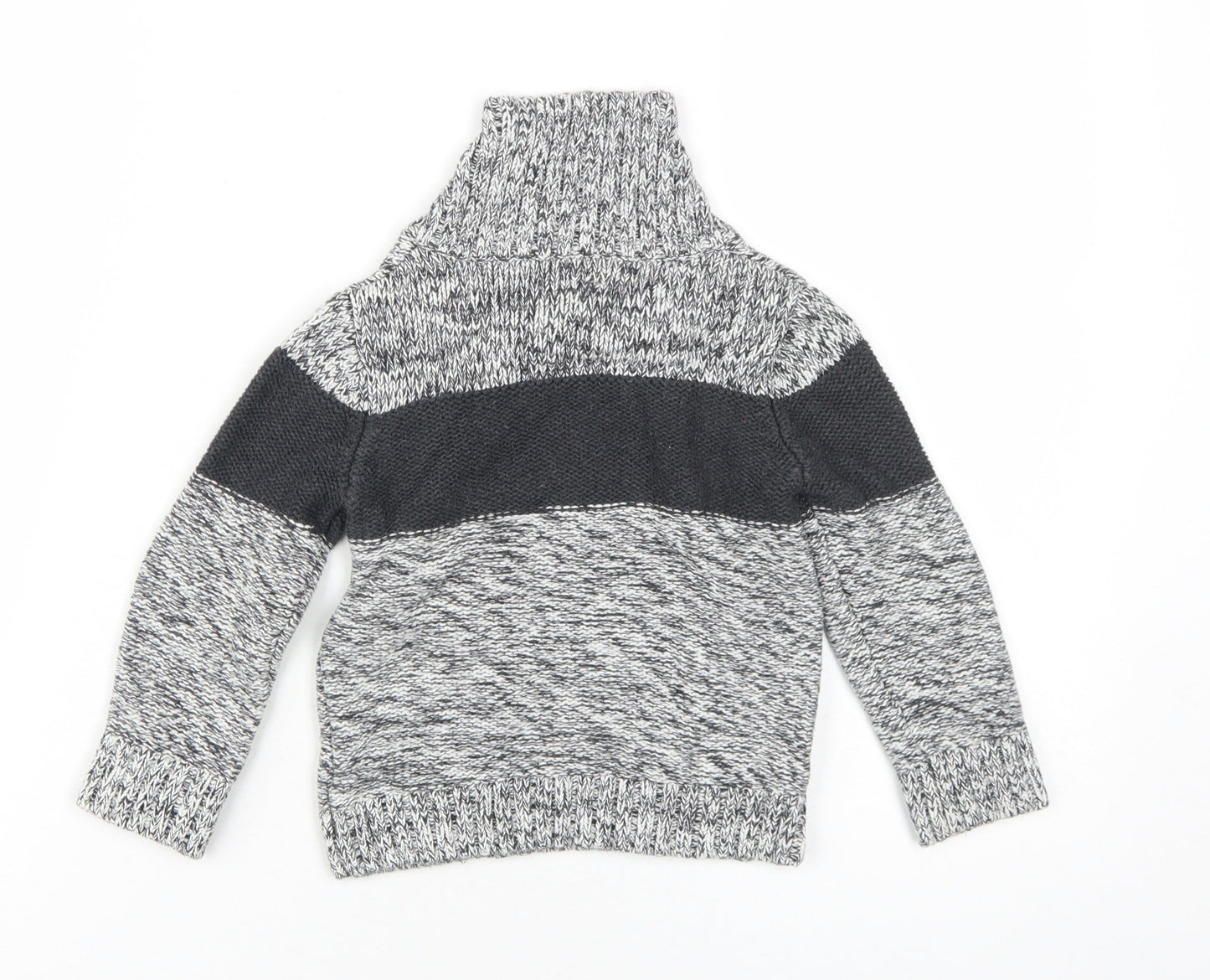 babyGap Boys Grey Colourblock Pullover Jumper 3 Years